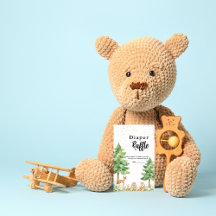 Bois animaux de forêt baby shower tombola de couch