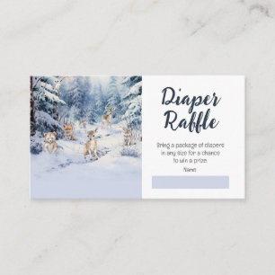 Carte D'accompagnement Bois Bébé Animaux Hiver Bébé Moissonneuse Raffle