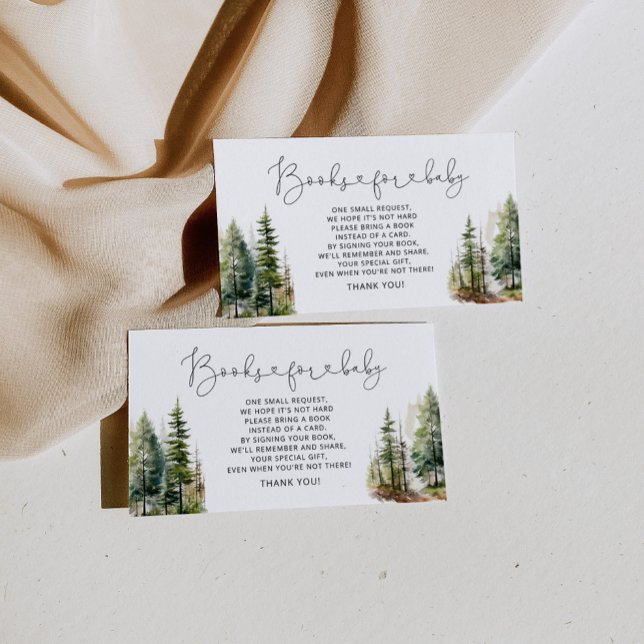 Carte D'accompagnement Bois d'aquarelle pour bois livre de forêt pour béb (Créateur téléchargé)