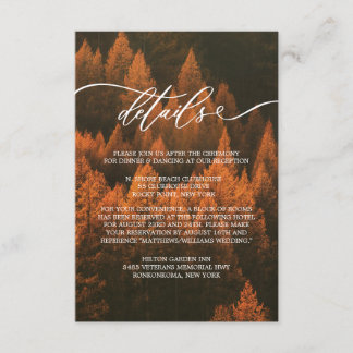 Carte D'accompagnement Bois d'Automne Minimaliste