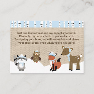 Carte D'accompagnement Bois d'hiver Animaux Bois Bois Demande de réservat