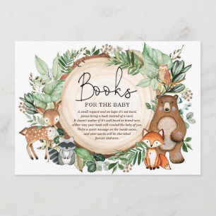 Carte D'accompagnement Bois Forêt de verdure Animaux Livres pour bébé