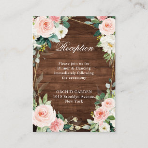 Carte D'accompagnement Bois rousse Floral Floral Géométrique Botanique