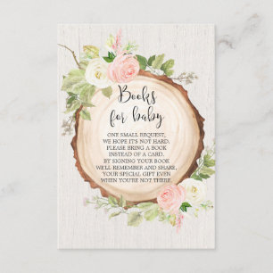 Carte D'accompagnement Bois rustique demande de réservation baby shower f