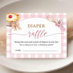 Carte D'accompagnement Boîtier à Baby shower à tarte rose