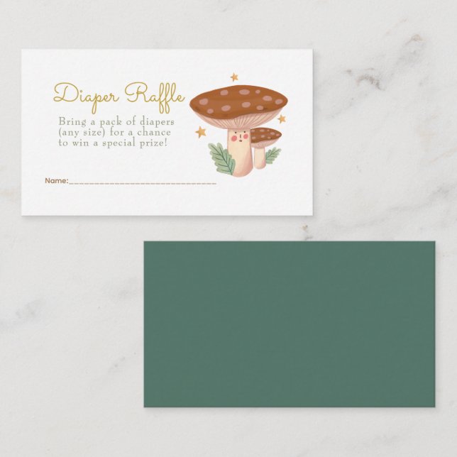 Carte D'accompagnement Boîtier à roulettes de champignons de bois (Devant / Derrière)