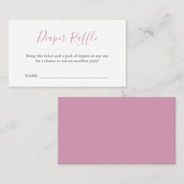Carte D'accompagnement Boîtier à roulettes simple Baby shower rose (Devant / Derrière)