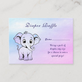 Carte D'accompagnement Boîtier de Baby shower Eléphant mignon