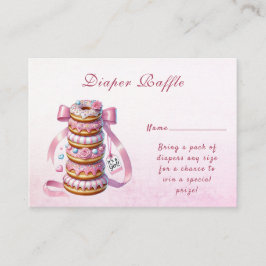 Carte D'accompagnement Boîtier de Baby shower en ruban rose