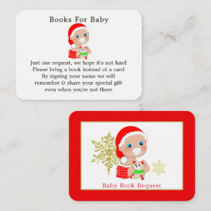 Carte D'accompagnement Boîtier de demande de Baby shower de Noël Père Noë
