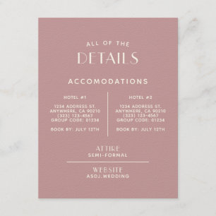 Carte D'accompagnement Boîtier de détail de Mariage d'écrou minimal simpl