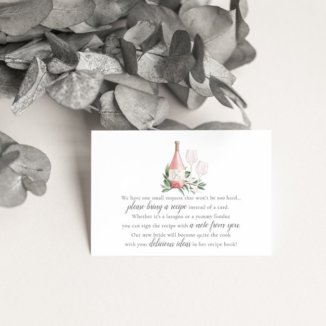 Carte D'accompagnement Boîtier de la Fête des mariées de vin rosé (Créateur téléchargé)