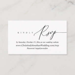 Carte D'accompagnement Boîtier de script noir minimal moderne en ligne RS