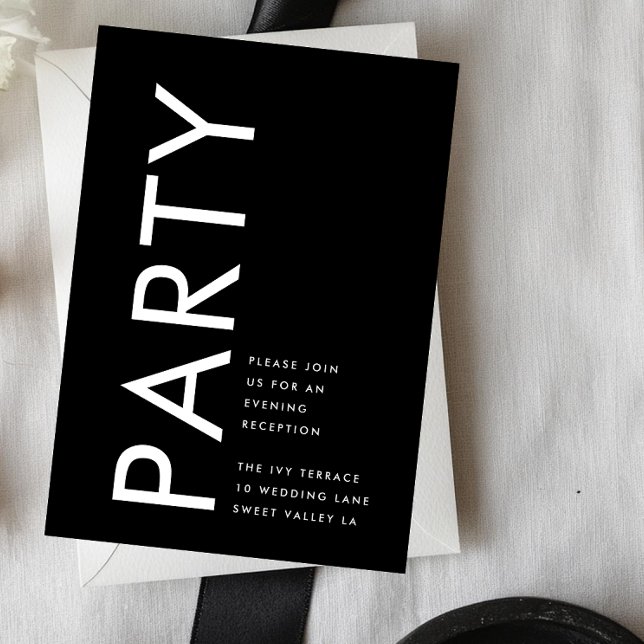 Carte D'accompagnement Bold Big Monogram Simple Wedding (Créateur téléchargé)