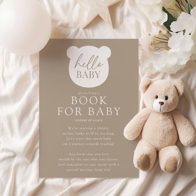 Carte D'accompagnement Bonjour Baby Bear Baby Book Card (Créateur téléchargé)