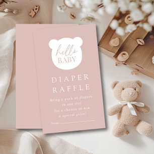 Carte D'accompagnement Bonjour Bébé Bear Diaper Raffle