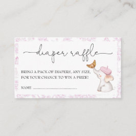 Carte D'accompagnement Bonjour Bebe Romantique French Girl Raffle