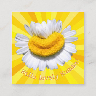 Carte D'accompagnement "Bonjour bel Humain !" Chamomile Smile Éclat de So