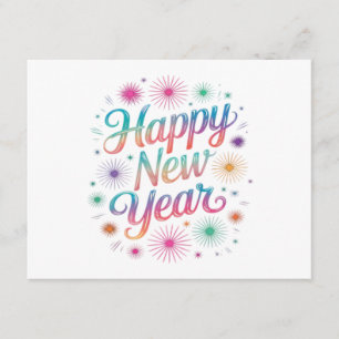 Carte D'accompagnement Bonne année 2026 Feux d'artifice Essentiel