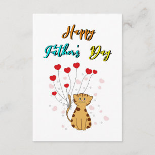 Carte D'accompagnement Bonne Fête des pères Kitty Papa Papa Papa Papa Pap