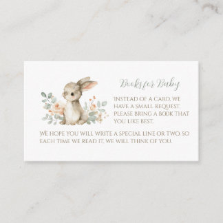 Carte D'accompagnement Book for Baby Card Bunny Themed Baby Shower
