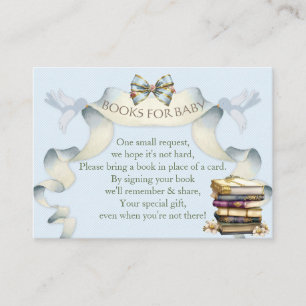 Carte D'accompagnement Book Request Antique Carriage Blue Gold