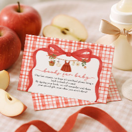 Carte D'accompagnement Books for Baby Apple of Our Eye Baby Shower