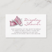 Booties rose Baby shower Affichage douche