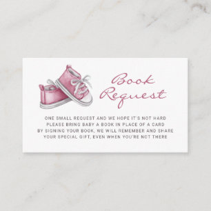 Carte D'accompagnement Booties rose Baby shower Demande de réservation