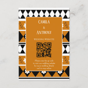 Carte D'accompagnement Bordure Fleur Diamant Boho Motif Floral