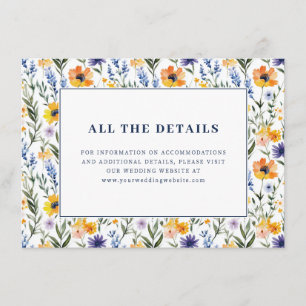 Carte D'accompagnement Bordure Florale Orange Joyeuse