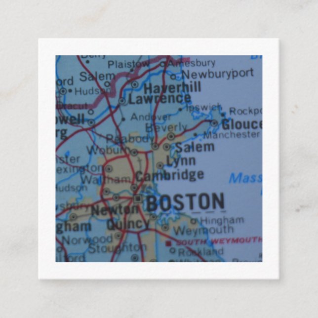 Carte D'accompagnement boston We've Moved New Address Card (Devant)