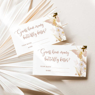 Carte D'accompagnement Bouho feuille d'or devinez combien de baisers papi