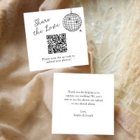 Boule Disco Minimaliste | QR Code Partager l'amour