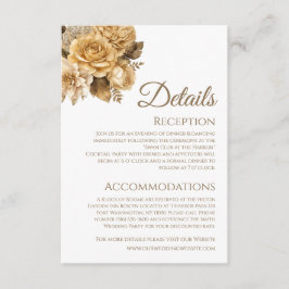 Carte D'accompagnement Bouquet de fleurs neutres - Détails du Mariage bla