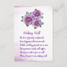 Carte D'accompagnement Bouquet de rose violet Mariage de souhaits de cart
