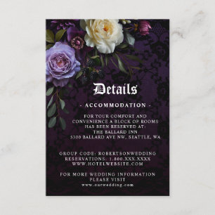 Carte D'accompagnement Bouquet romantique et mauve