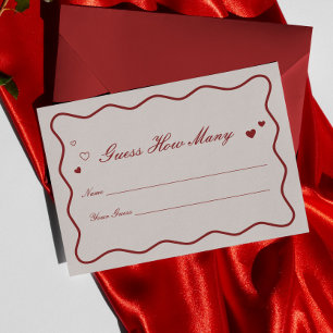 Carte D'accompagnement Bourgogne Saint-Valentin Baby Shower Devinez combi