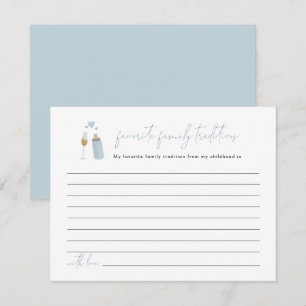 Carte D'accompagnement Bouteilles ANDI Blue Poppin Traditions familiales 