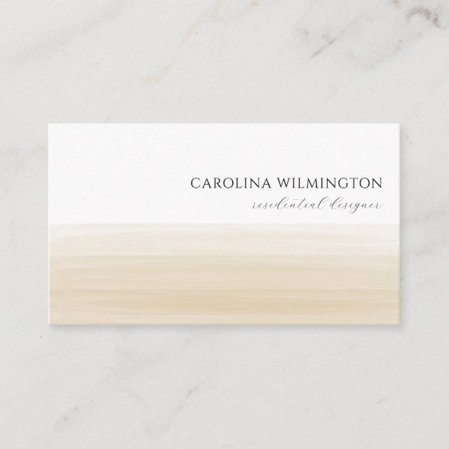 Carte D'accompagnement Boutique moderne Tan Taupe Aquarelle Business (Devant)