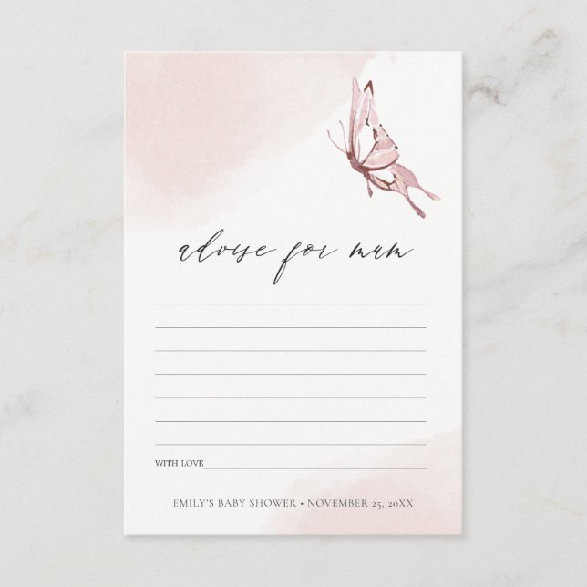 Carte D'accompagnement Bouton bleu mou Conseil pour le Baby shower de mam (Devant)