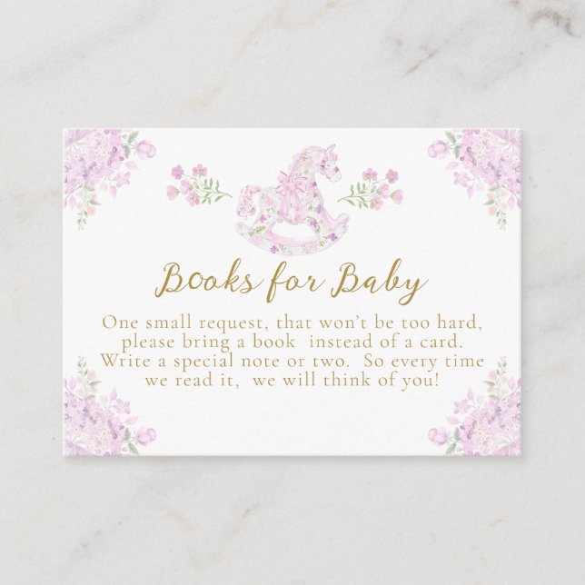 Carte D'accompagnement Bow Floral Teddy Bear Toile Girl Douche Books (Devant)