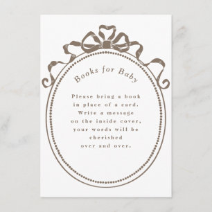 Carte D'accompagnement Bow Ribbon Antique Livres de Frame Victorien pour 