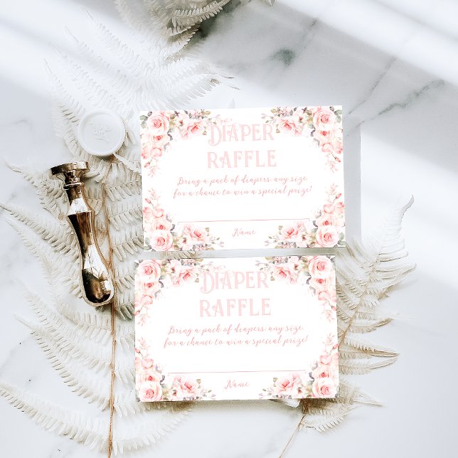 Carte D'accompagnement Bow rose Floral Sweet Baby Girl Douche couche (Créateur téléchargé)