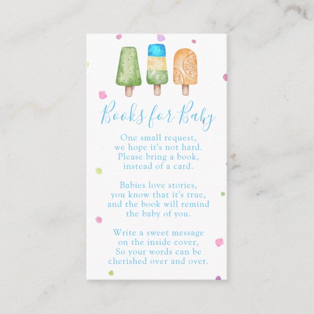 Carte D'accompagnement Boy Ready to Pop Summer Books for Baby shower (Devant)