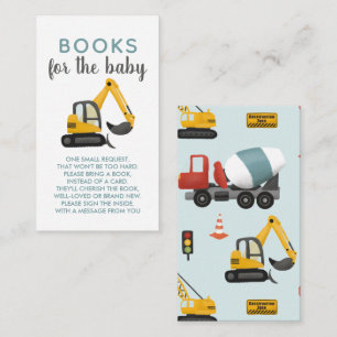 Carte D'accompagnement Boys Cute Digger Livres Pour Bébé