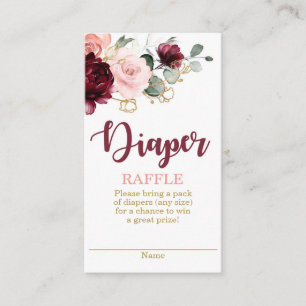 Carte D'accompagnement Brochure à couches de Bourgogne et rose