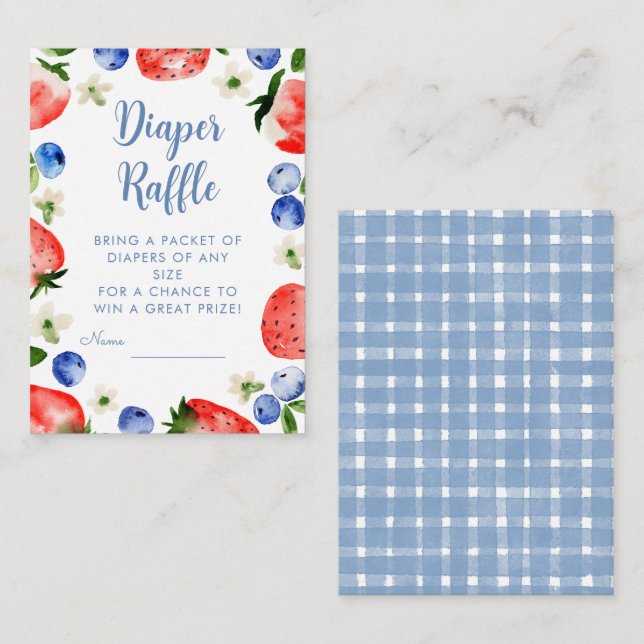 Carte D'accompagnement Brochure à fraises et à bleuets (Devant / Derrière)