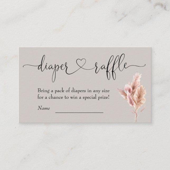 Carte D'accompagnement Brochure Baby shower Boho (Devant)