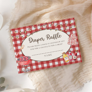 Carte D'accompagnement Brochure baby shower rouge bébé-Q